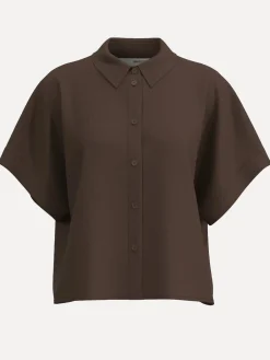 Selected Kort hemd Viva Chestnut Discount