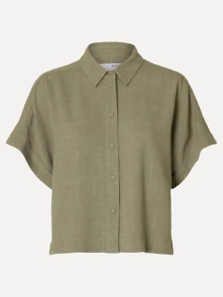 Selected Kort hemd Viva Vetiver Outlet