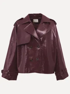 Les Soeurs Korte Trench coat Adriaan Bordeaux Sale