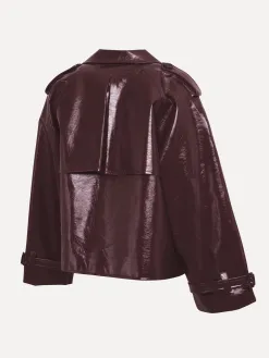 Les Soeurs Korte Trench coat Adriaan Bordeaux Sale