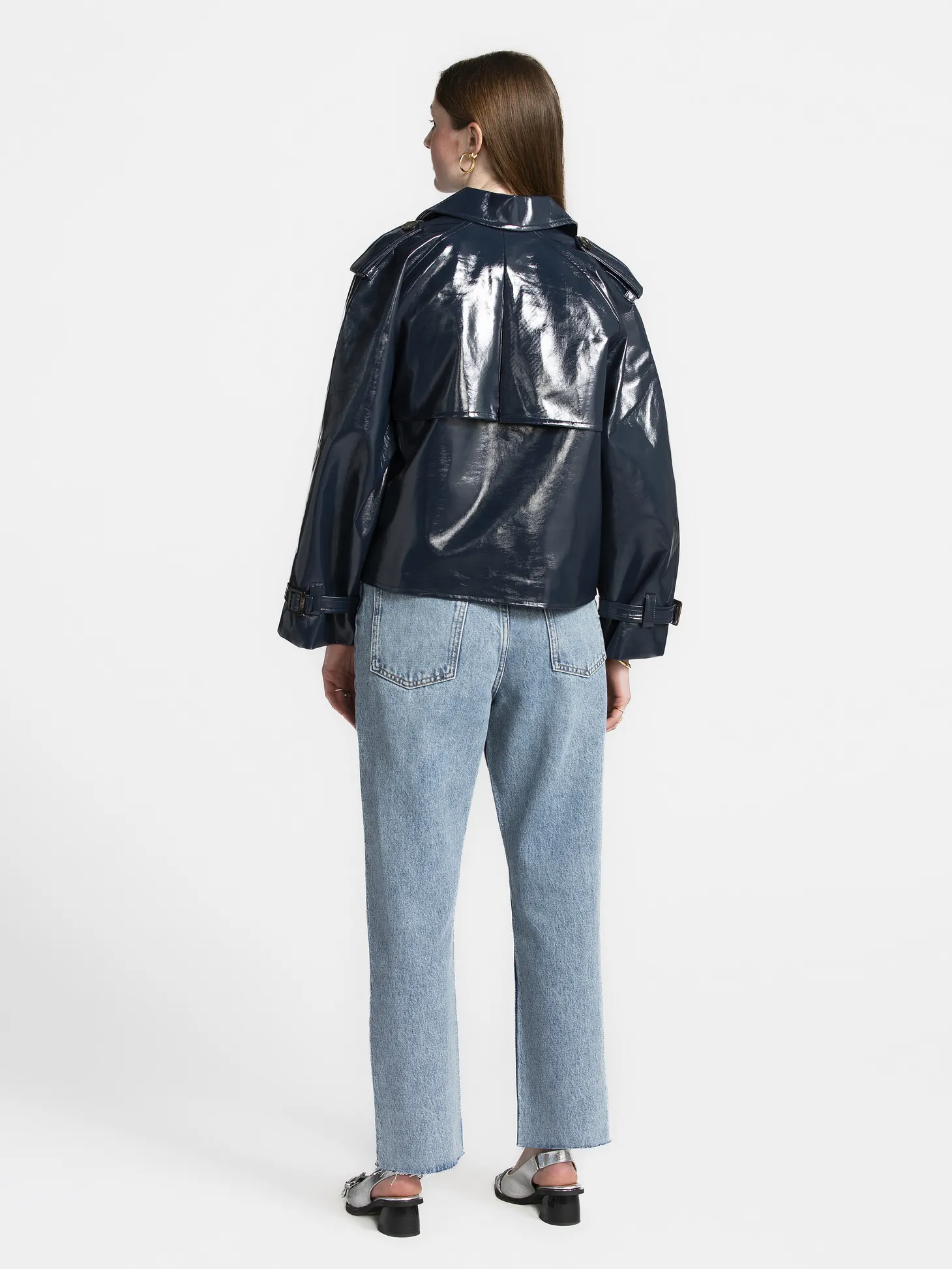 Les Soeurs Korte trenchcoat Adriaan Dark+Blue Discount