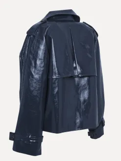 Les Soeurs Korte trenchcoat Adriaan Dark+Blue Discount