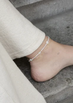 Les Soeurs Kralen enkelbandje Daisy Pearl Clearance