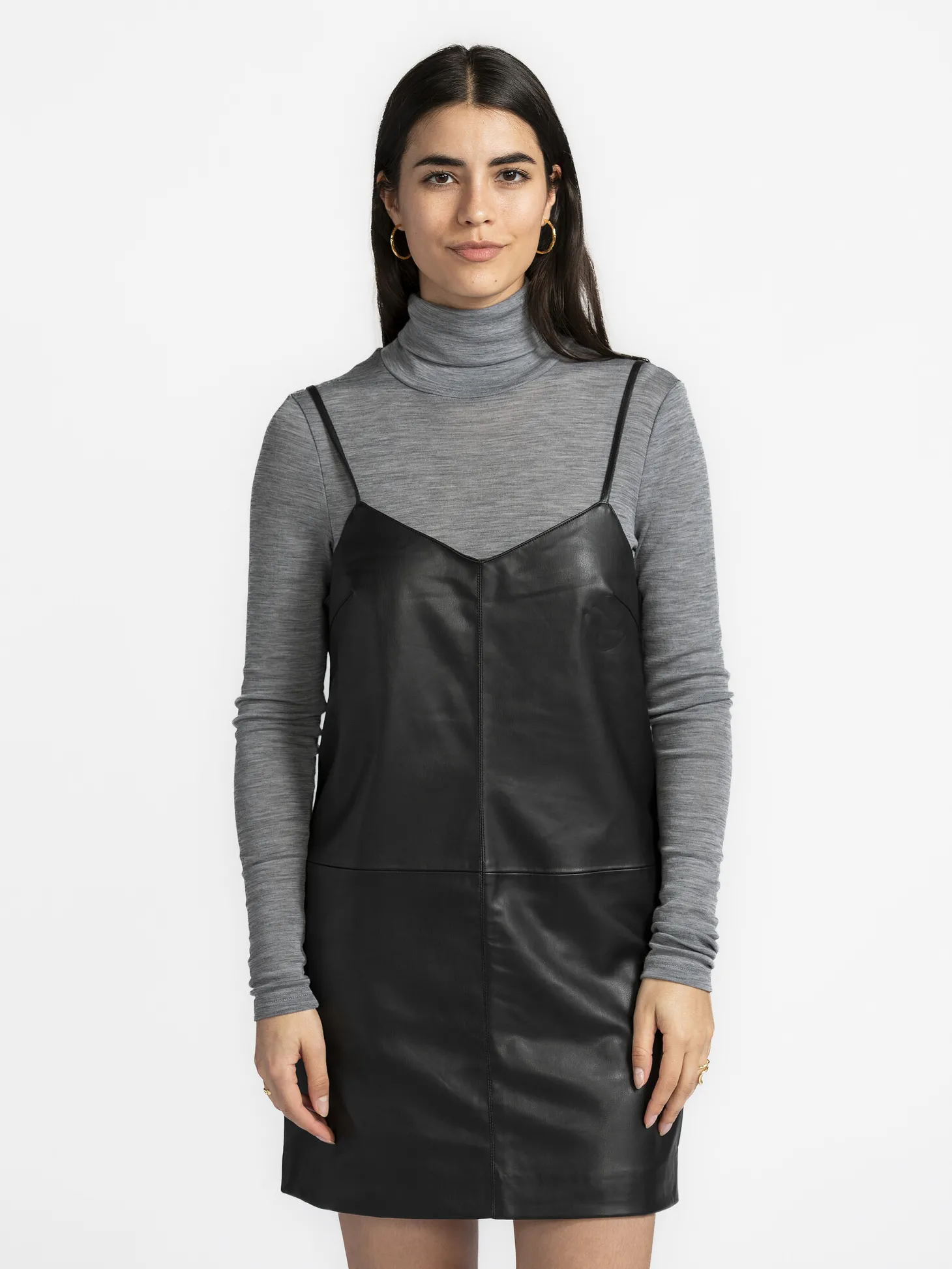 Edited Leren Mini-jurk Ellis Black Hot