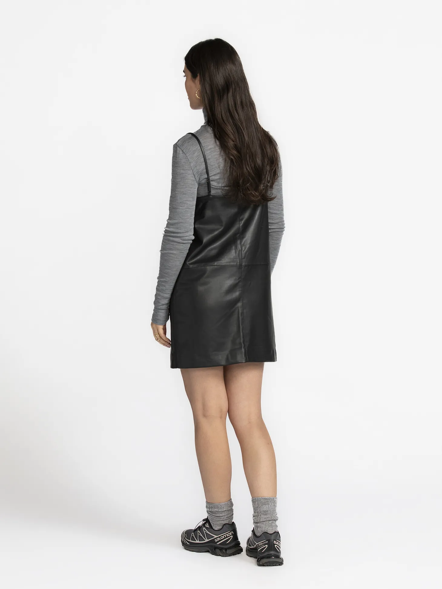 Edited Leren Mini-jurk Ellis Black Hot