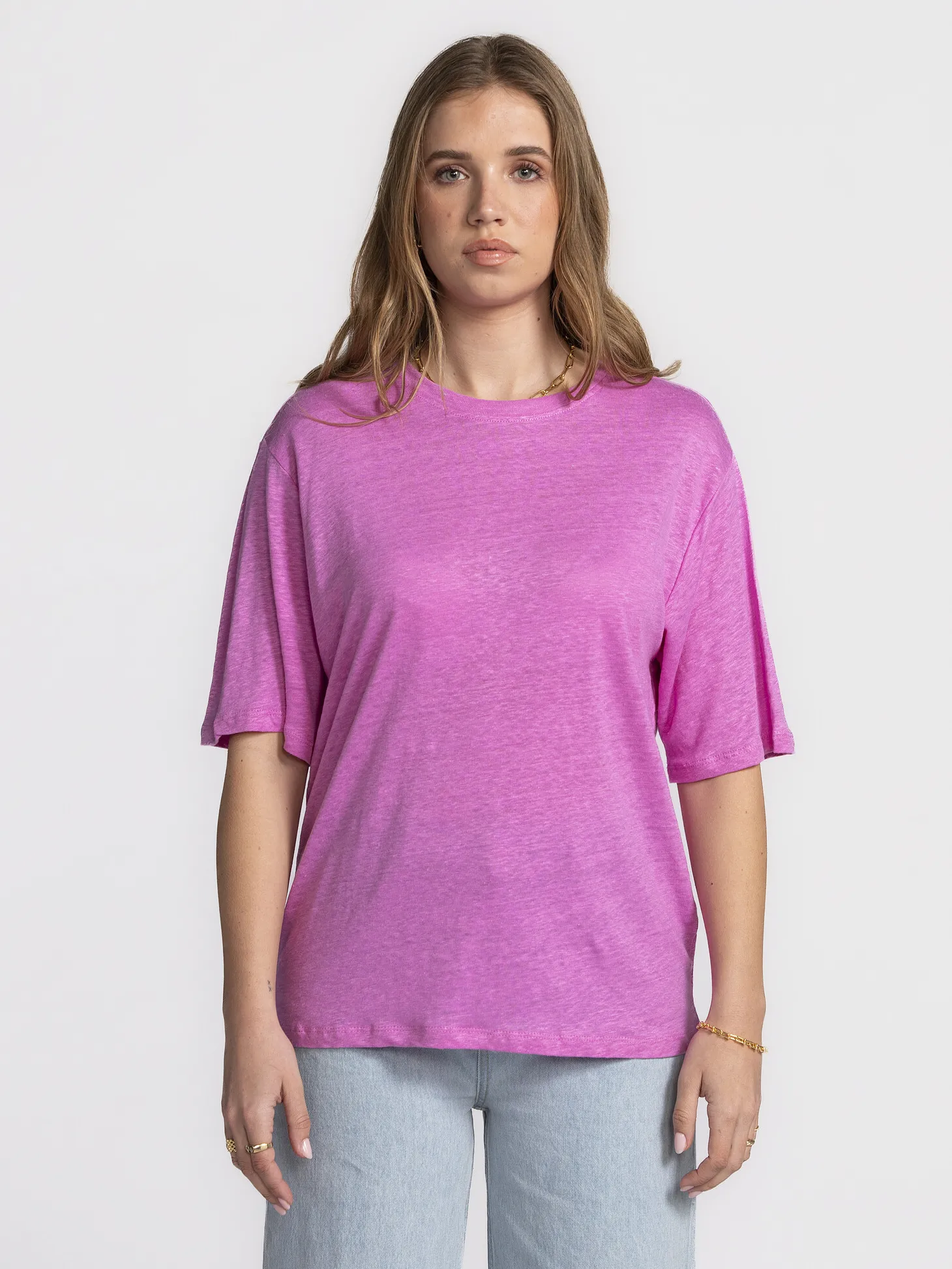 Selected Linnen T-Shirt Vilja First+Bloom Outlet
