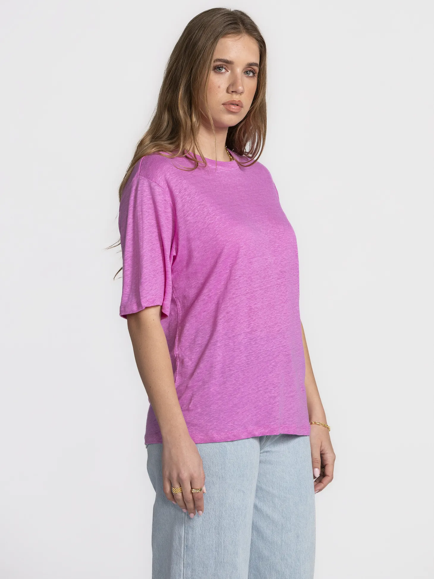 Selected Linnen T-Shirt Vilja First+Bloom Outlet