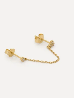 Les Soeurs Lira Double Stud Chain Gold Best