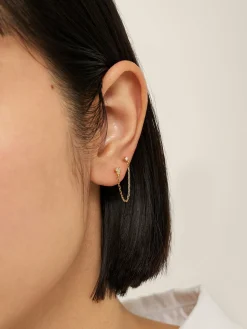 Les Soeurs Lira Double Stud Chain Gold Best