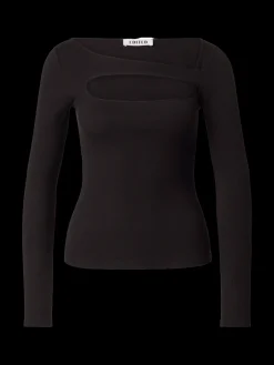 Edited Longsleeve met cut-out Idalina Black Fashion