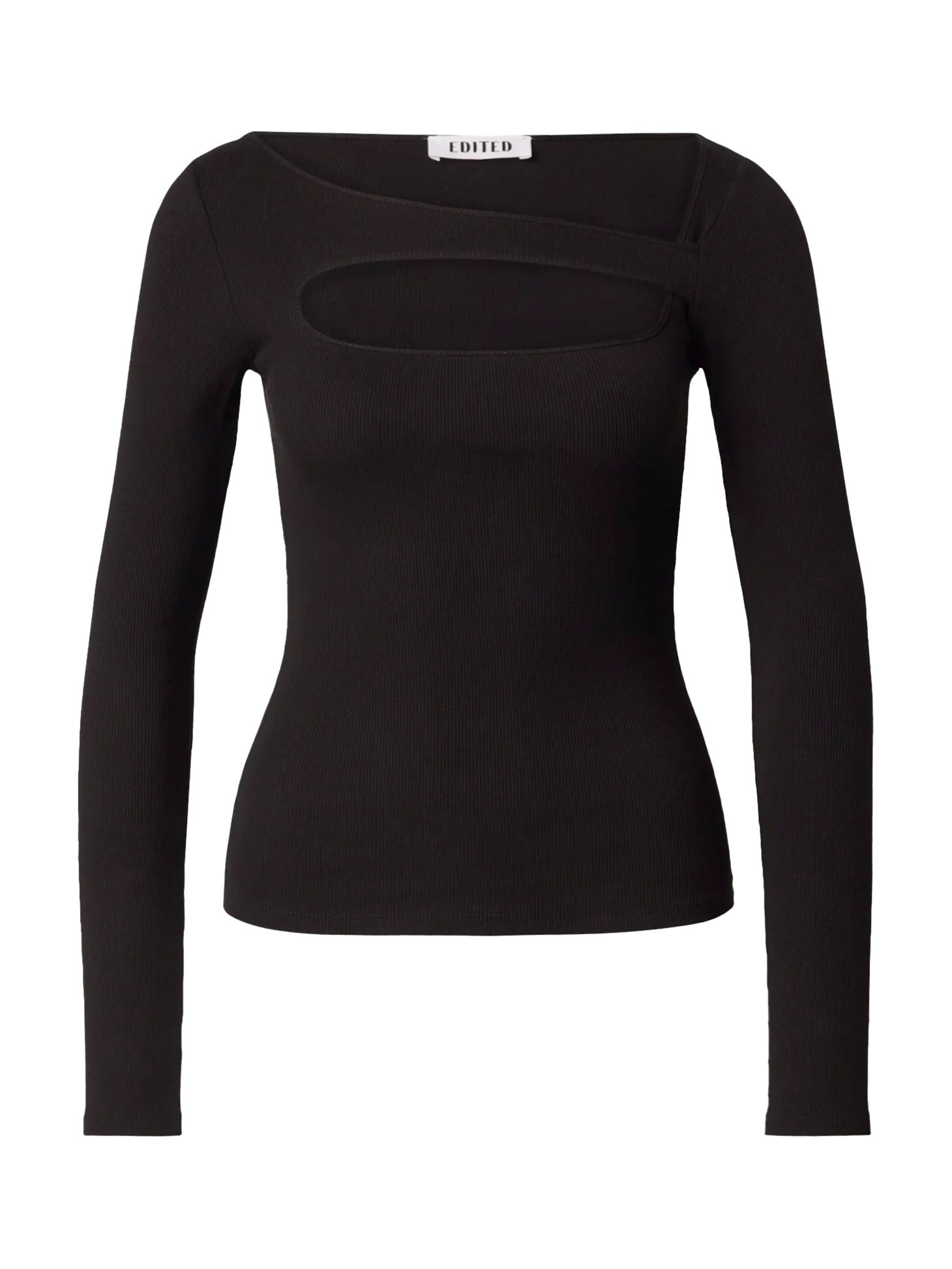 Edited Longsleeve met cut-out Idalina Black Fashion