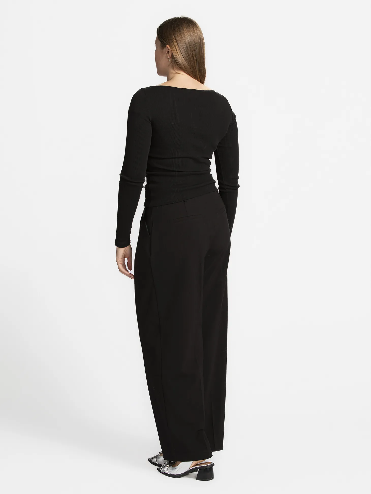 Edited Longsleeve met cut-out Idalina Black Fashion