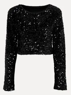 Le Marais Longsleeve met sequins Lola Black New