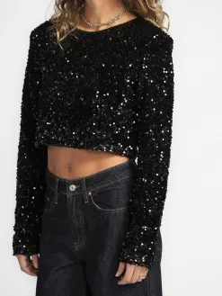 Le Marais Longsleeve met sequins Lola Black New