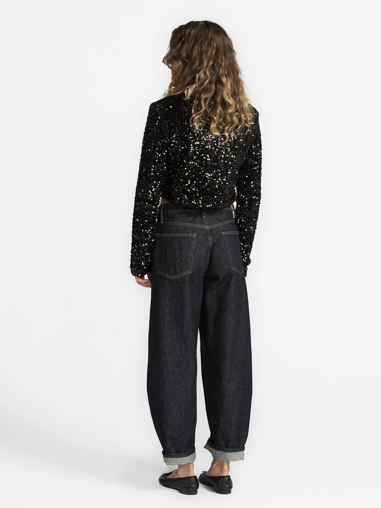 Le Marais Longsleeve met sequins Lola Black New