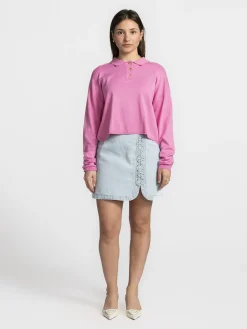 Les Soeurs Longsleeve polo Chris Pink New