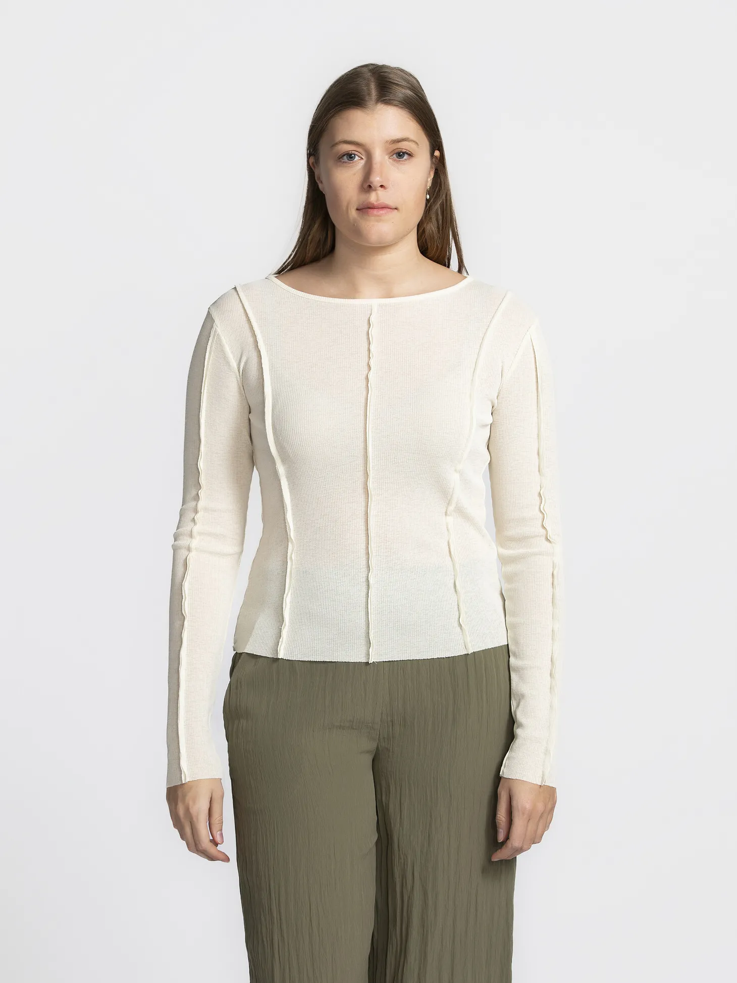 Edited Longsleeve top Halima Egret Hot