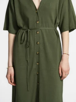 Les Soeurs Maxi-jurk Scarlett Khaki Hot