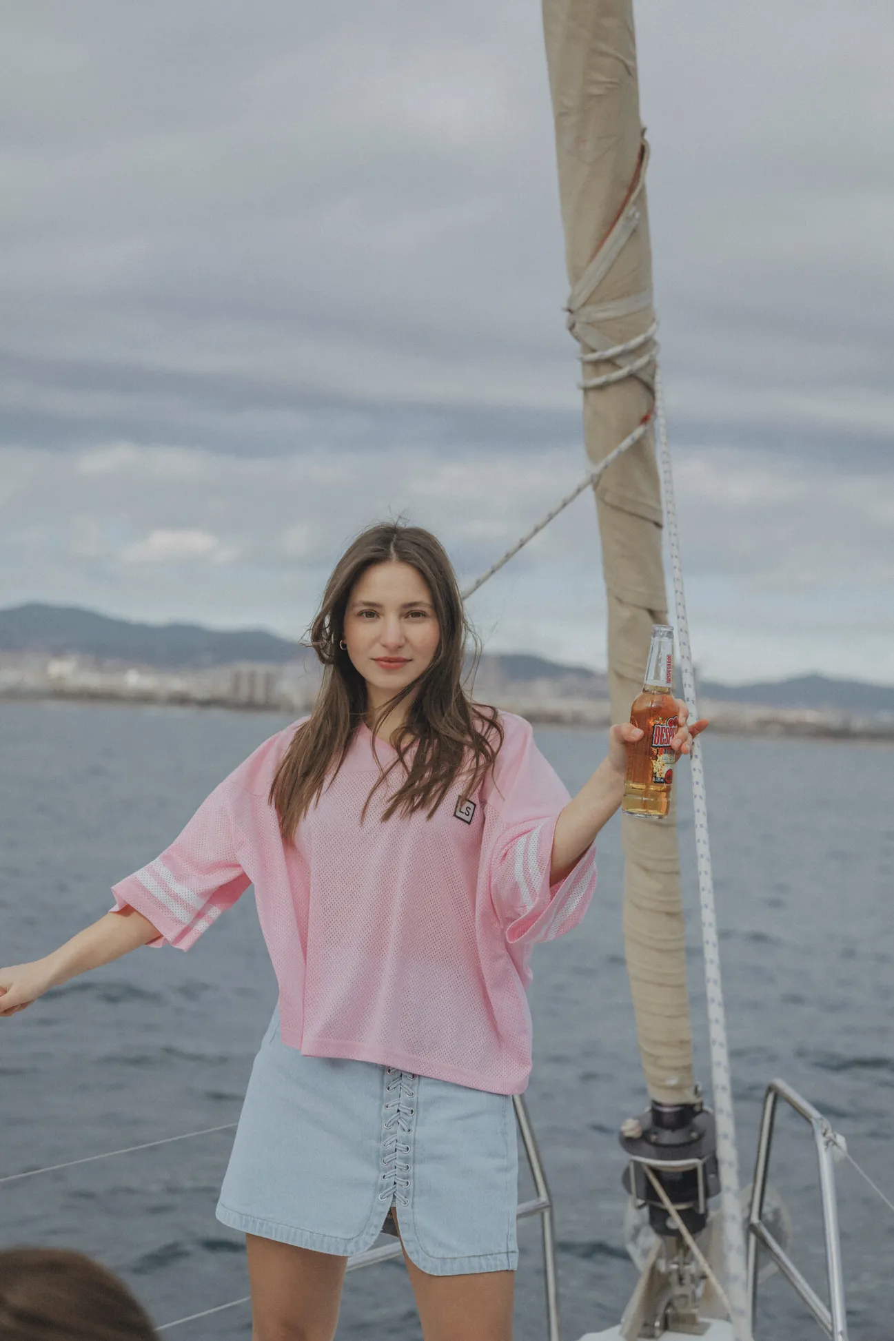 Les Soeurs Mesh T-Shirt Grace Pink Best