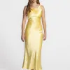 Selected Midi-jurk met watervalrug Selene Sundress Outlet