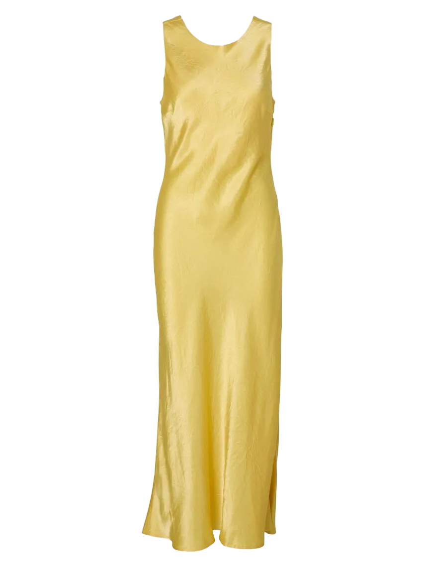 Selected Midi-jurk met watervalrug Selene Sundress Outlet
