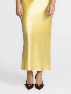 Selected Midi-jurk met watervalrug Selene Sundress Outlet
