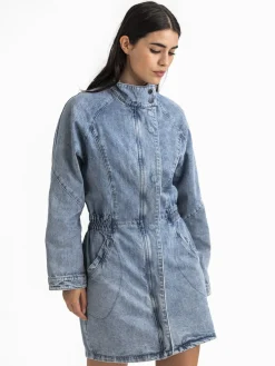 Sofie Schnoor Mini denimjurk met kraag Light+Denim+Blue Sale
