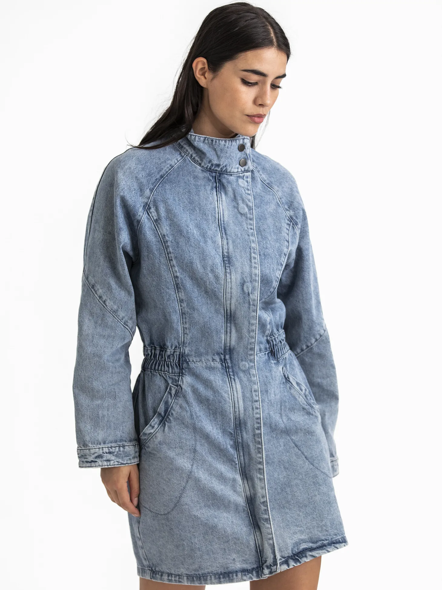 Sofie Schnoor Mini denimjurk met kraag Light+Denim+Blue Sale