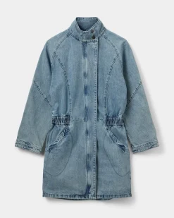 Sofie Schnoor Mini denimjurk met kraag Light+Denim+Blue Sale