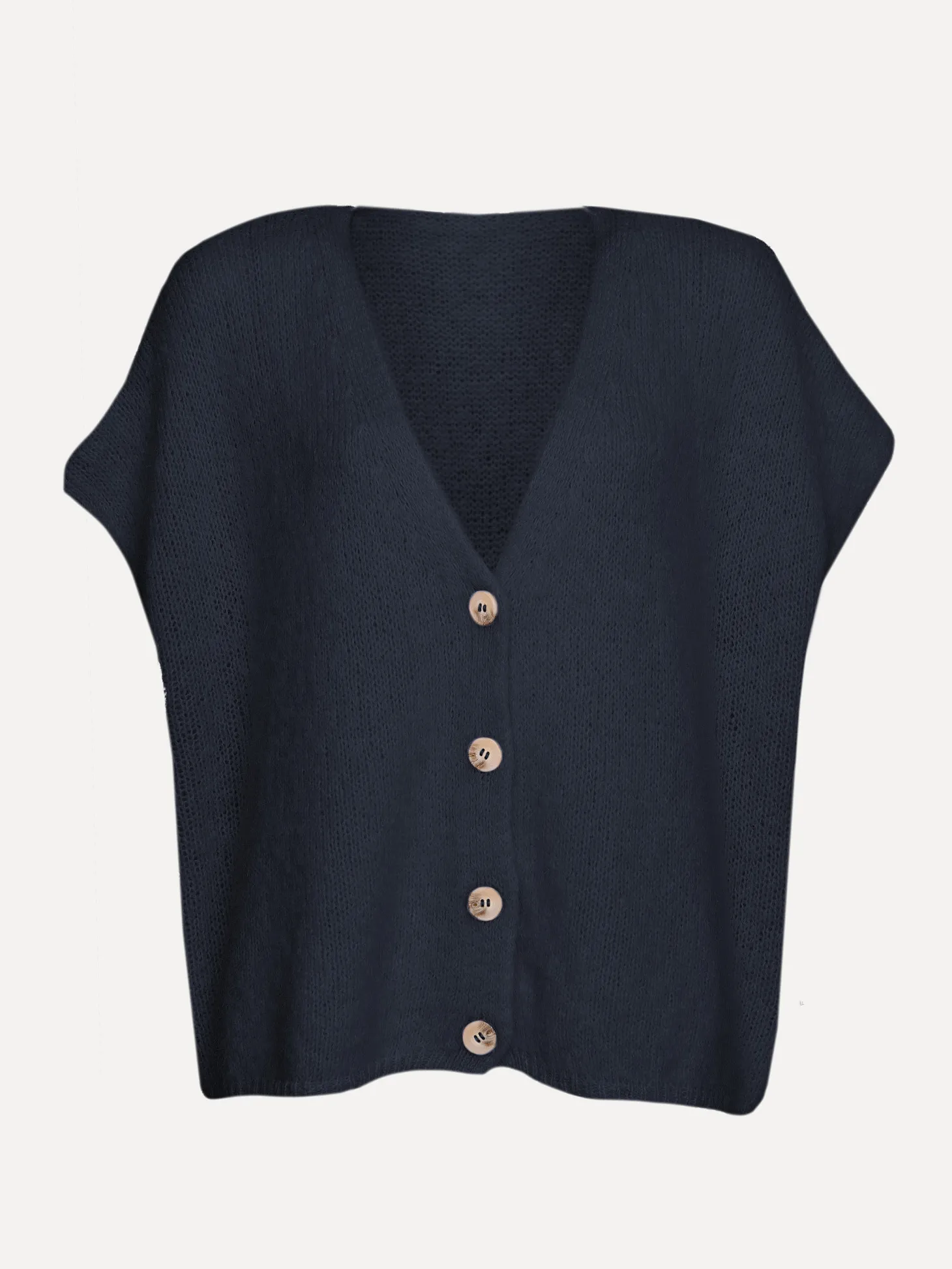 Le Marais Mouwloos gebreid vest Live Navy Outlet