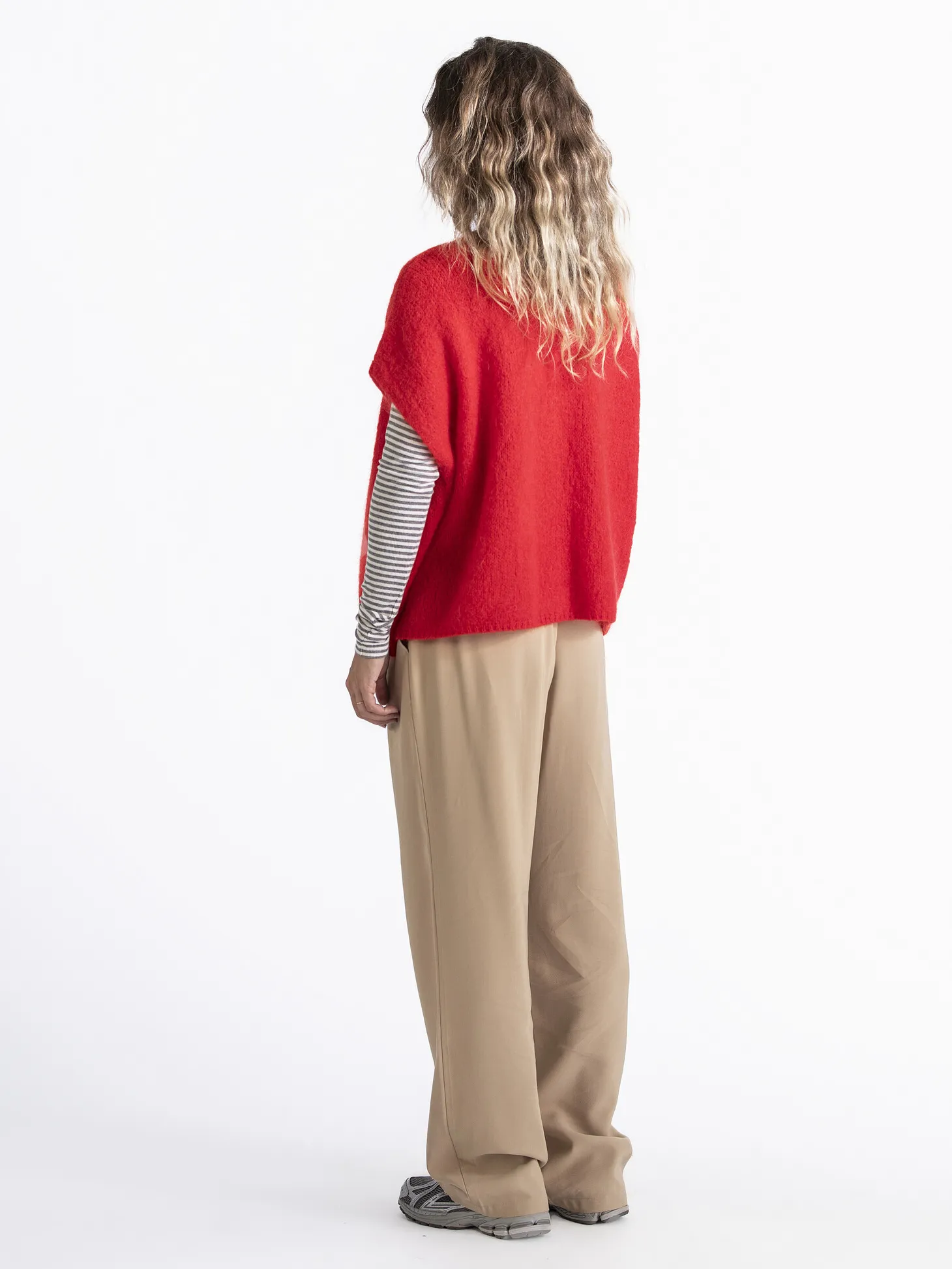 Le Marais Mouwloos gebreid vest Live Pink Hot