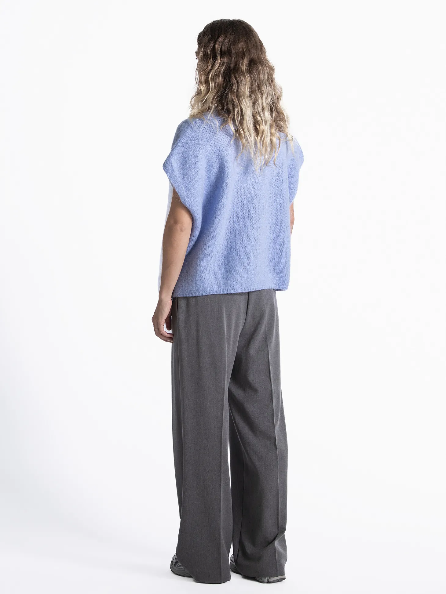 Le Marais Mouwloos gebreid vest Live Grey+Melange Online