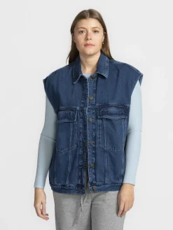 American Vintage Mouwloos vest Joybird Indigo Sale
