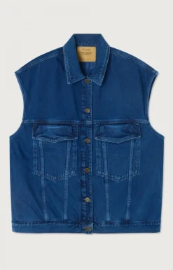 American Vintage Mouwloos vest Joybird Indigo Sale
