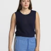 American Vintage Mouwloze sweater Dumy Navy Sale
