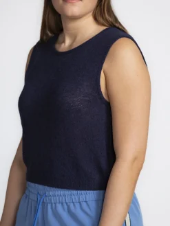 American Vintage Mouwloze sweater Dumy Navy Sale