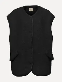 Les Soeurs Mouwloze teddy vest Alexander Black Hot