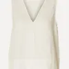 Selected Mouwloze top Linna Snow+White New
