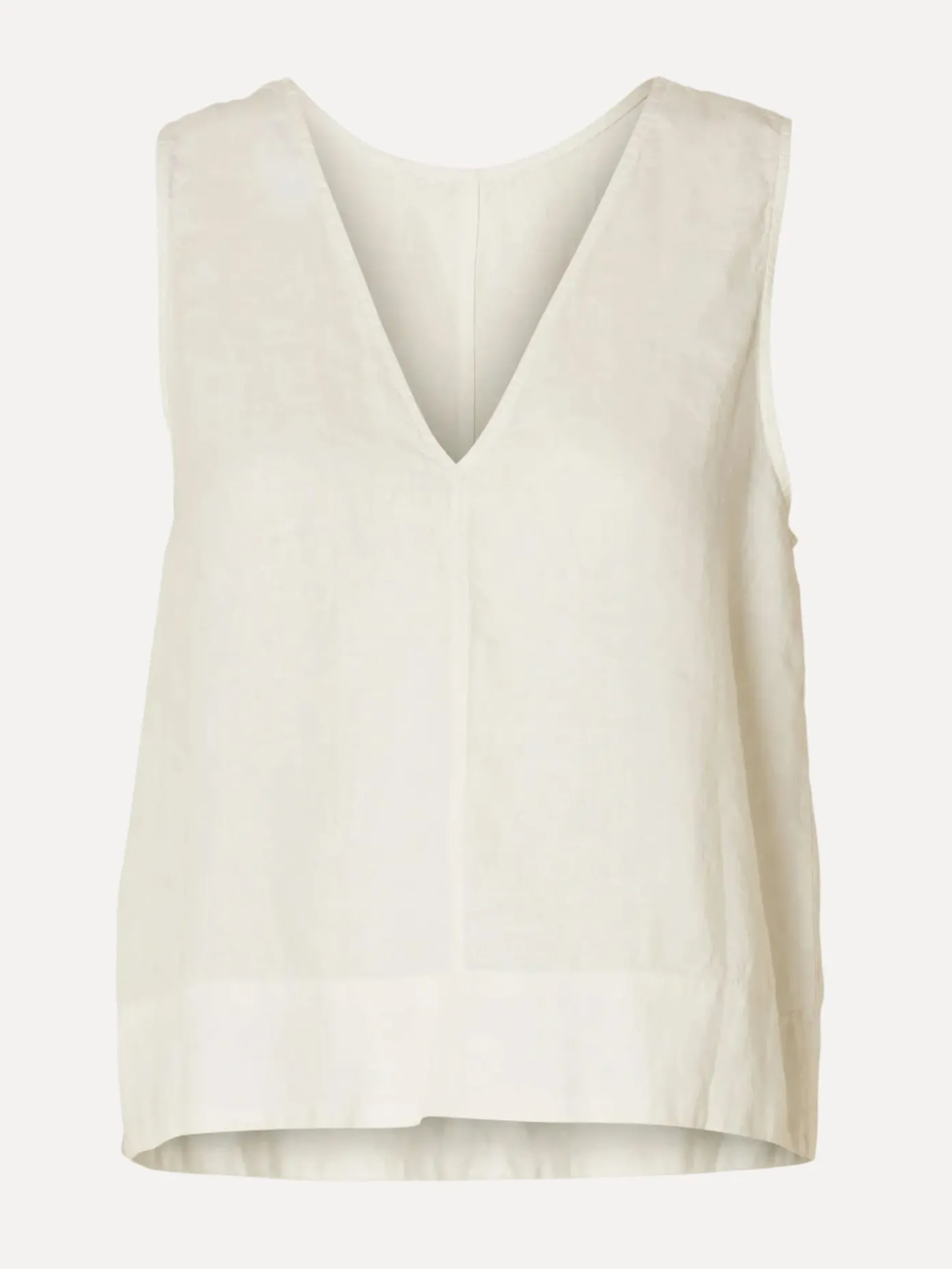 Selected Mouwloze top Linna Snow+White New