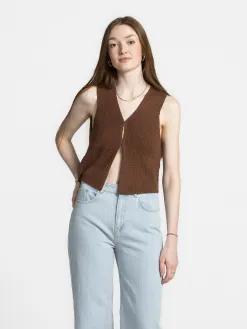 Edited Mouwloze top Rike Chestnut Best