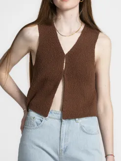 Edited Mouwloze top Rike Chestnut Best
