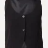 Edited Mouwloze top Simone Black Sale