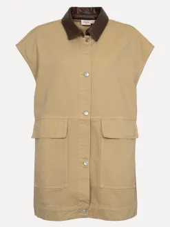 Les Soeurs Mouwloze vest Loa Beige Outlet