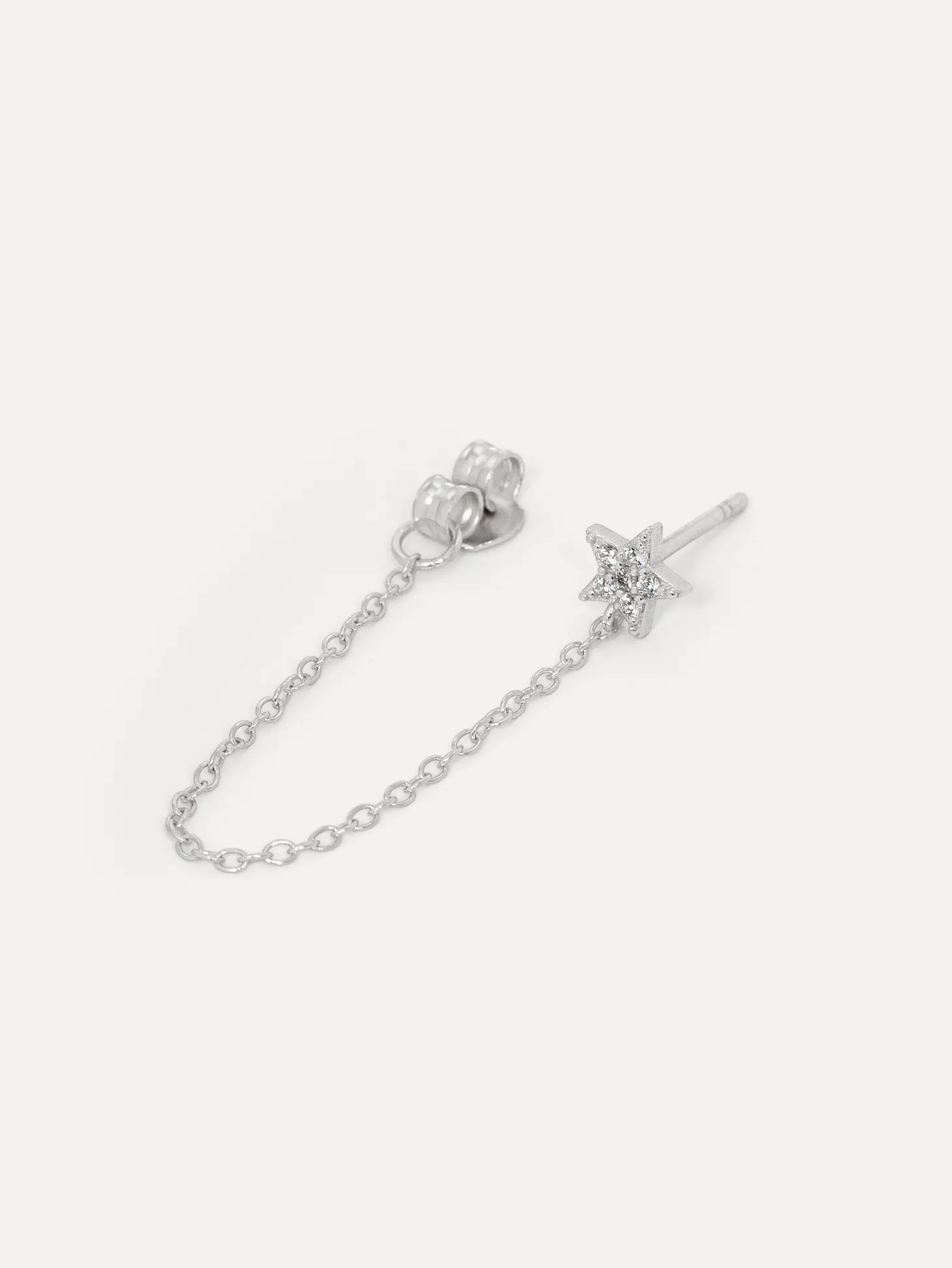 Les Soeurs Oorbel Cora Strass Chain Silver New