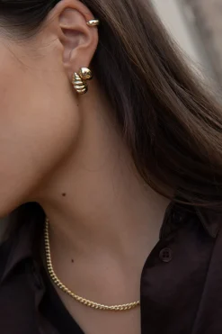 Les Soeurs Oorbel Jazz Croissant Gold Sale