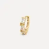 Les Soeurs Oorbel Jeanne Allover Baguette Gold+Clear Fashion