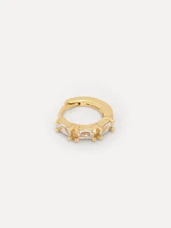 Les Soeurs Oorbel Jeanne Allover Baguette Gold+Clear Fashion