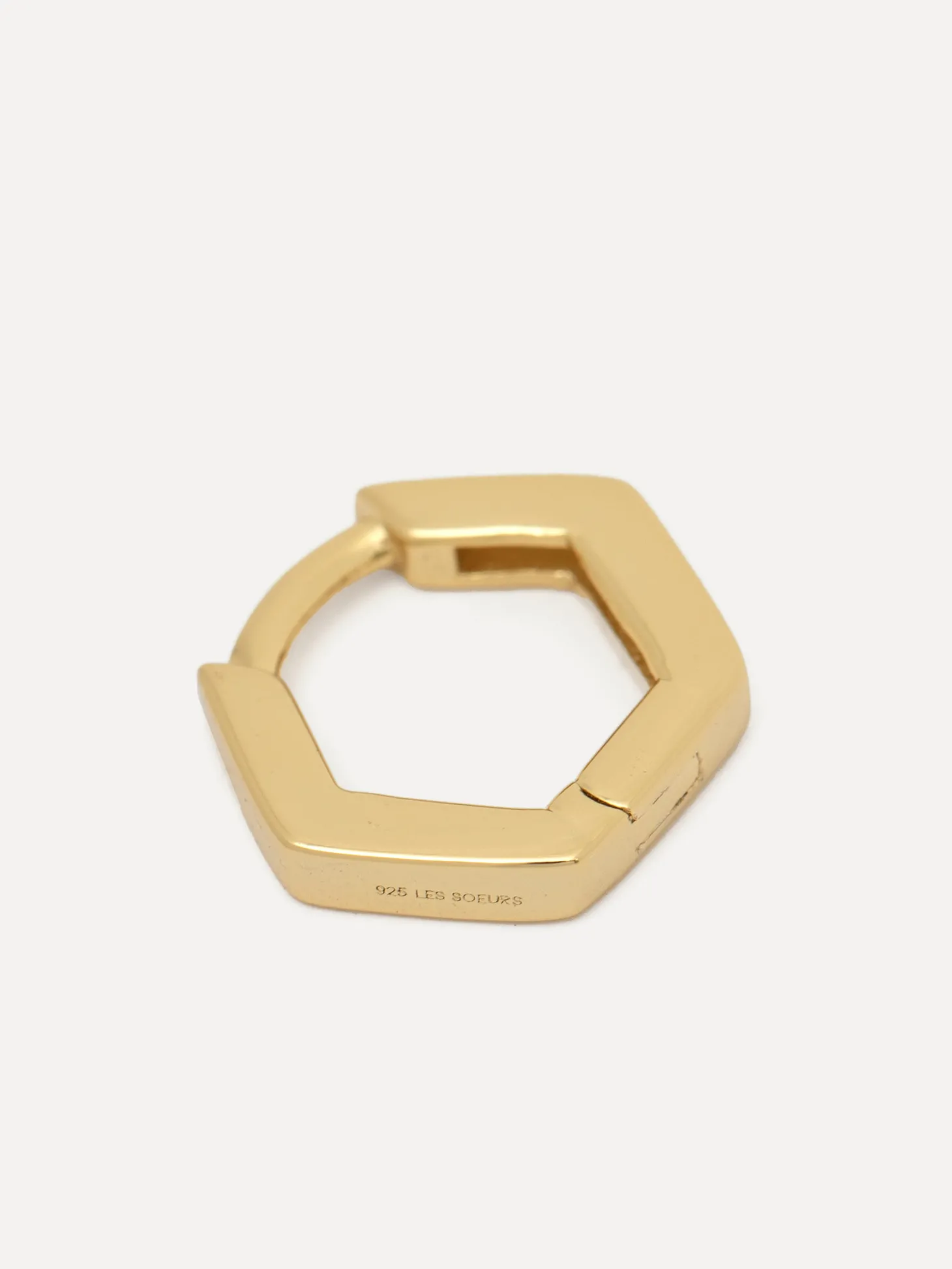 Les Soeurs Oorbel Jeanne Hexagon Gold Hot