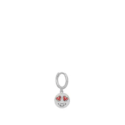 Les Soeurs Oorbel Jeanne Love Smiley Strass Silver Fashion