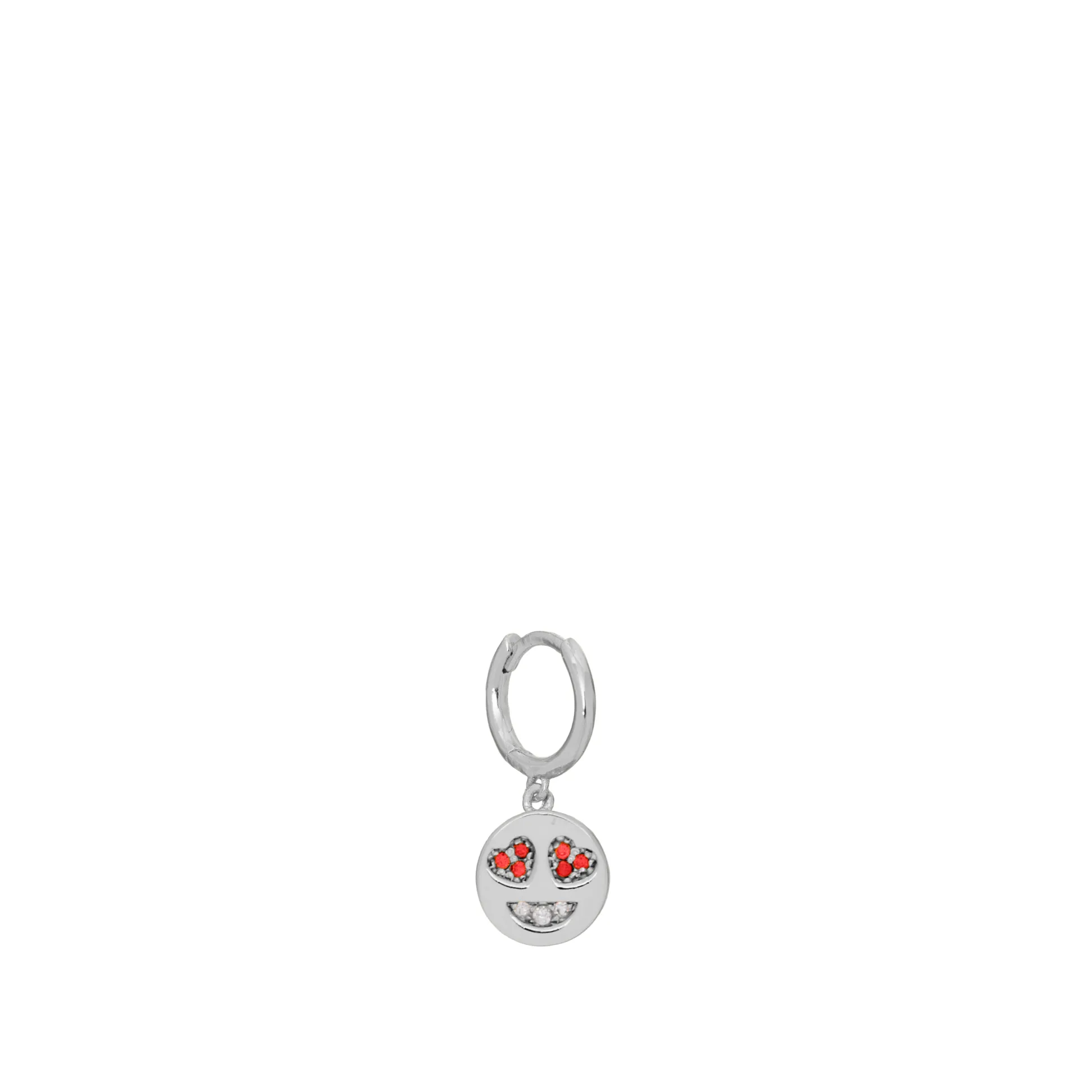 Les Soeurs Oorbel Jeanne Love Smiley Strass Silver Fashion